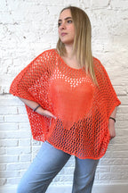 Open Knit Heart Top
