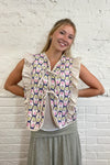 Rose Bud Quilted Gilet