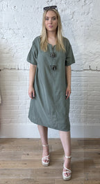 Cotton Toggle Dress