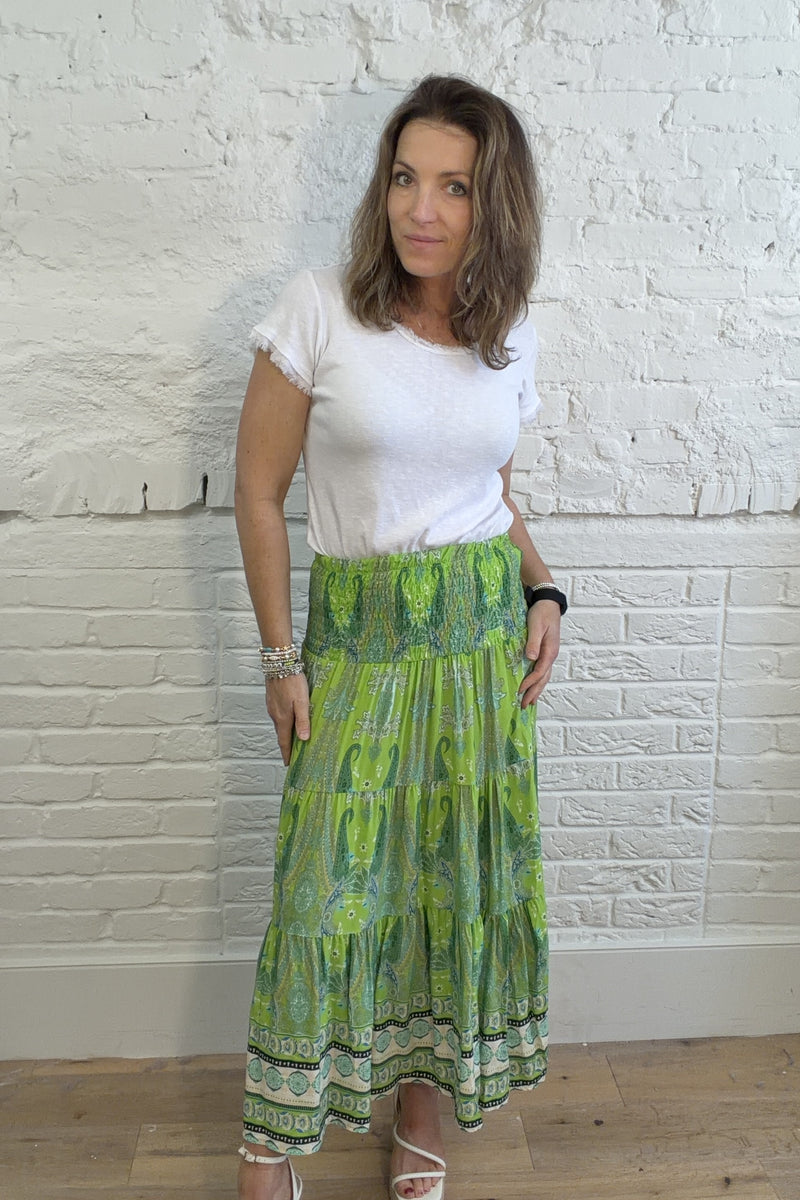 Shiloh Tiered Smocked Waist Skirt
