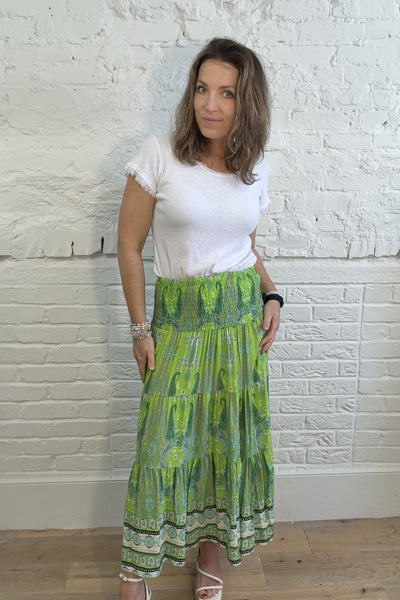 Shiloh Tiered Smocked Waist Skirt