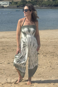 Tie Dye Strapless Jumpsuit