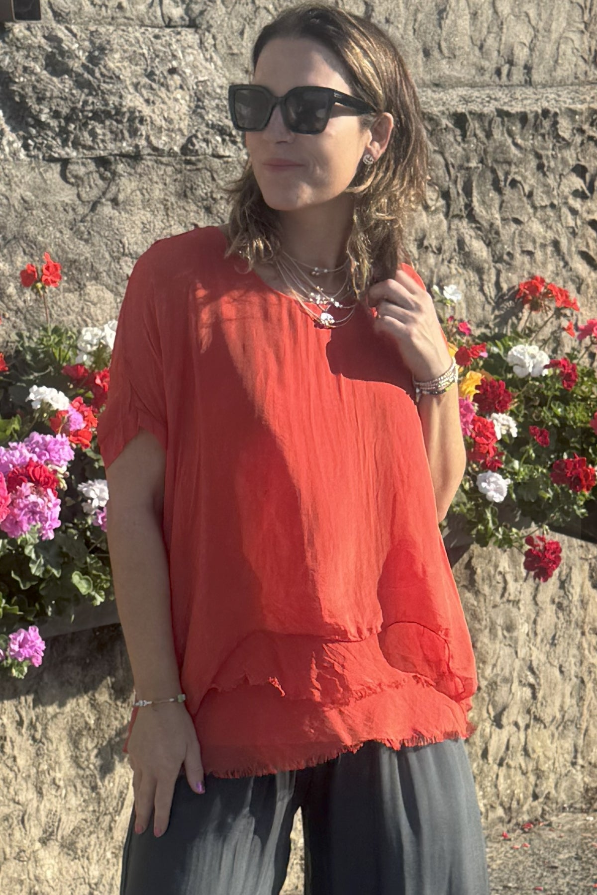 Silk Double Layer Top (OS 10-16)