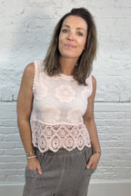Brianna Lace Detail Top