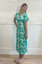 Emerald Breeze Midi Dress