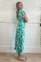 Emerald Breeze Midi Dress