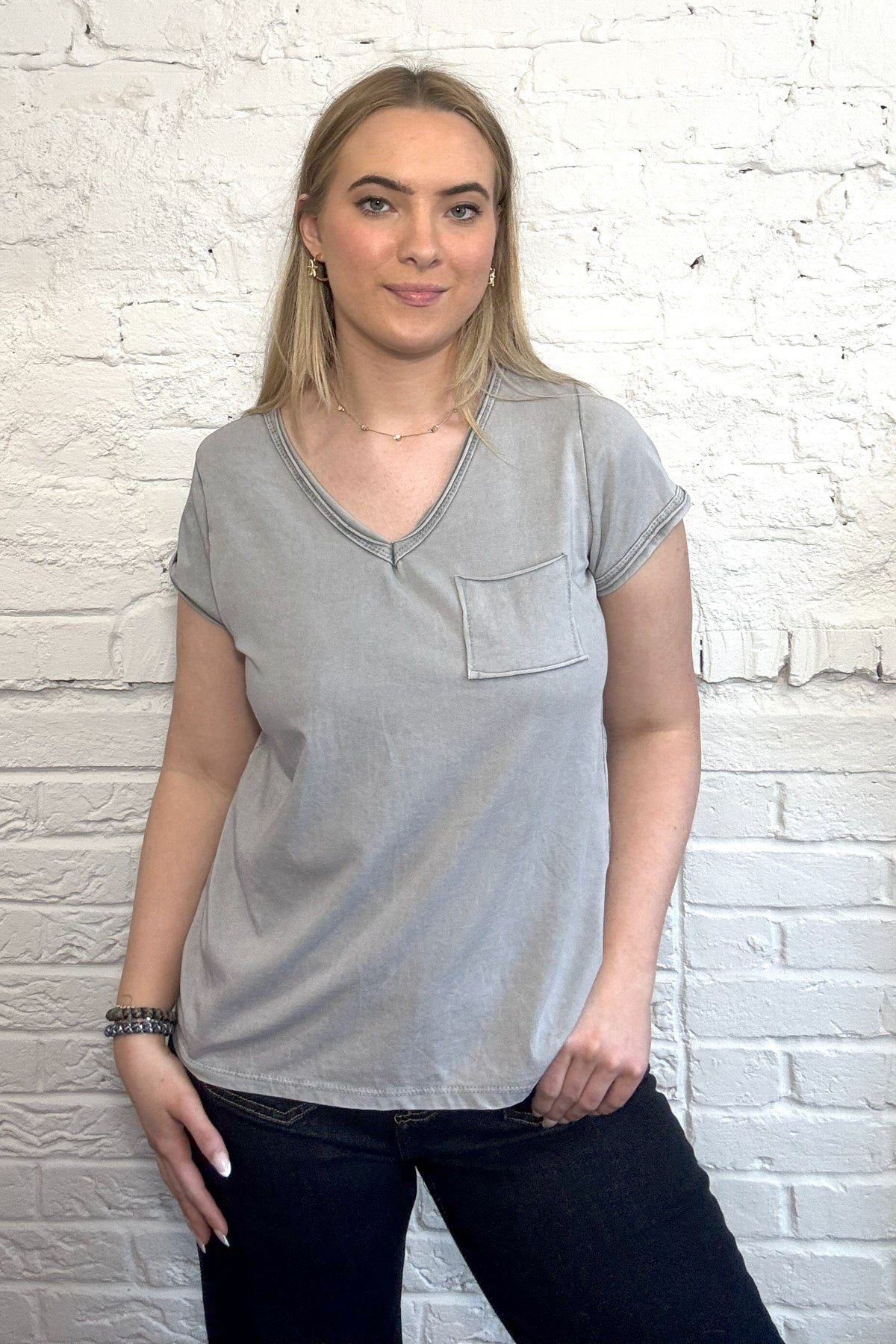 Pocket Detail Cotton T-Shirt