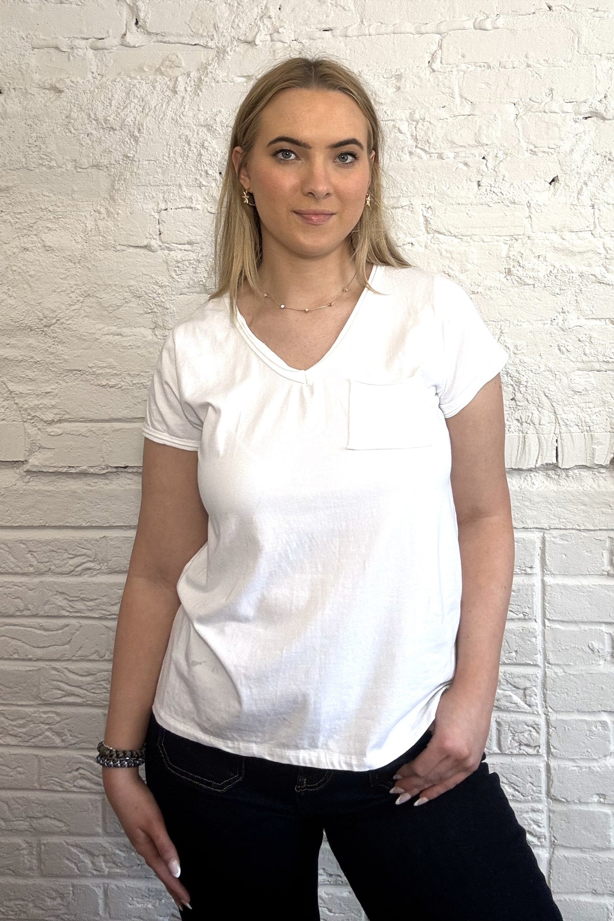 Pocket Detail Cotton T-Shirt