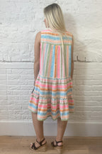 Aztec Patterned Tiered Dress