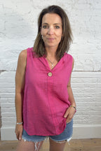 Aisha Button Detail Cotton Top