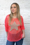 Open Knit Gold Star Top