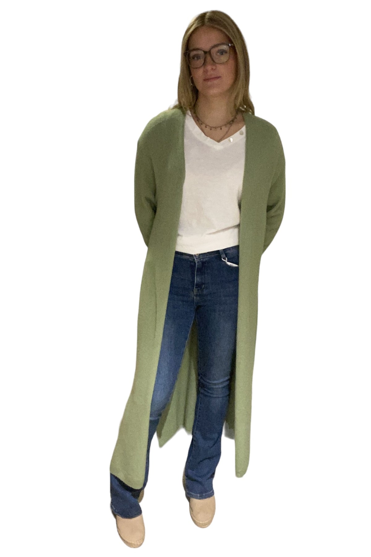 Long Side Slit Cardigan