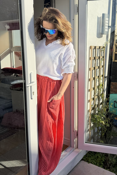 Zadie Relaxed Stripe Trousers