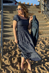 Ditsy Floral Smocked Maxi Dress