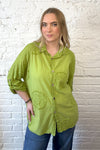 100% Linen Flower Embroidered Shirt