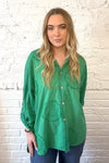 100% Linen Flower Embroidered Shirt