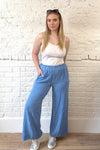 Cotton & Linen Mix Wide Leg Trousers