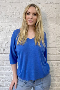 V-Neck Short Sleeve Light Knit