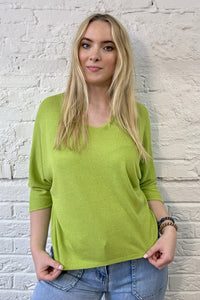 V-Neck Short Sleeve Light Knit