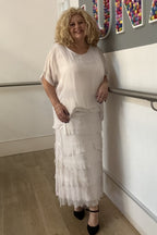 Kleid mit Seiden-Overlay
