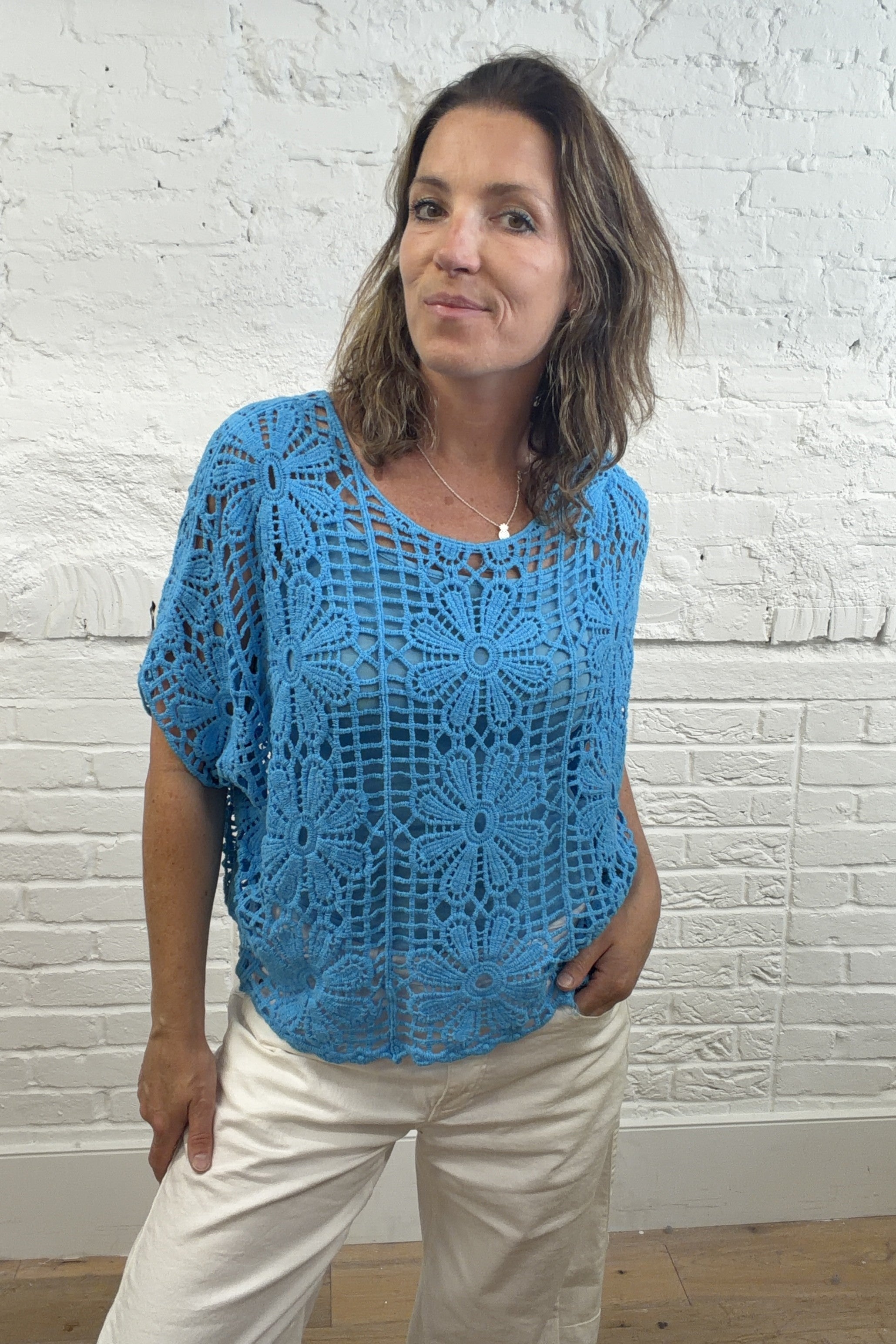 The Allona Double-Layer Crochet Top