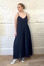 Satin Trim Wide Leg jumpsuit