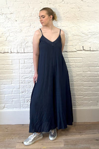 Satin Trim Wide Leg jumpsuit