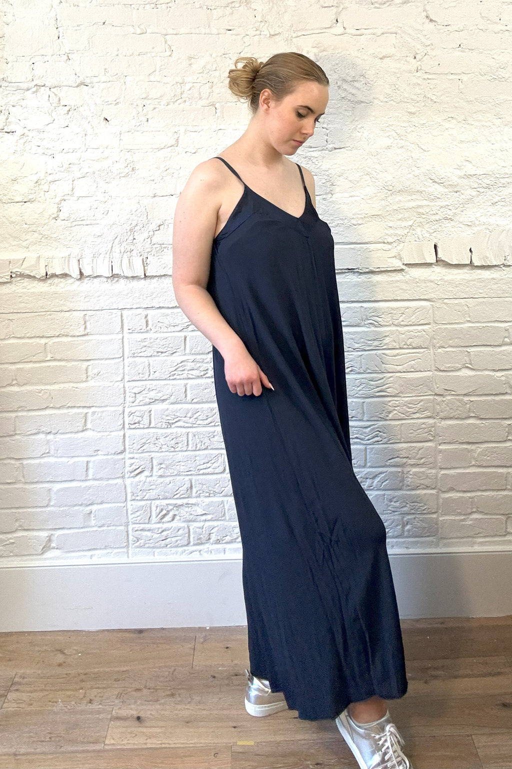 Satin Trim Wide Leg jumpsuit