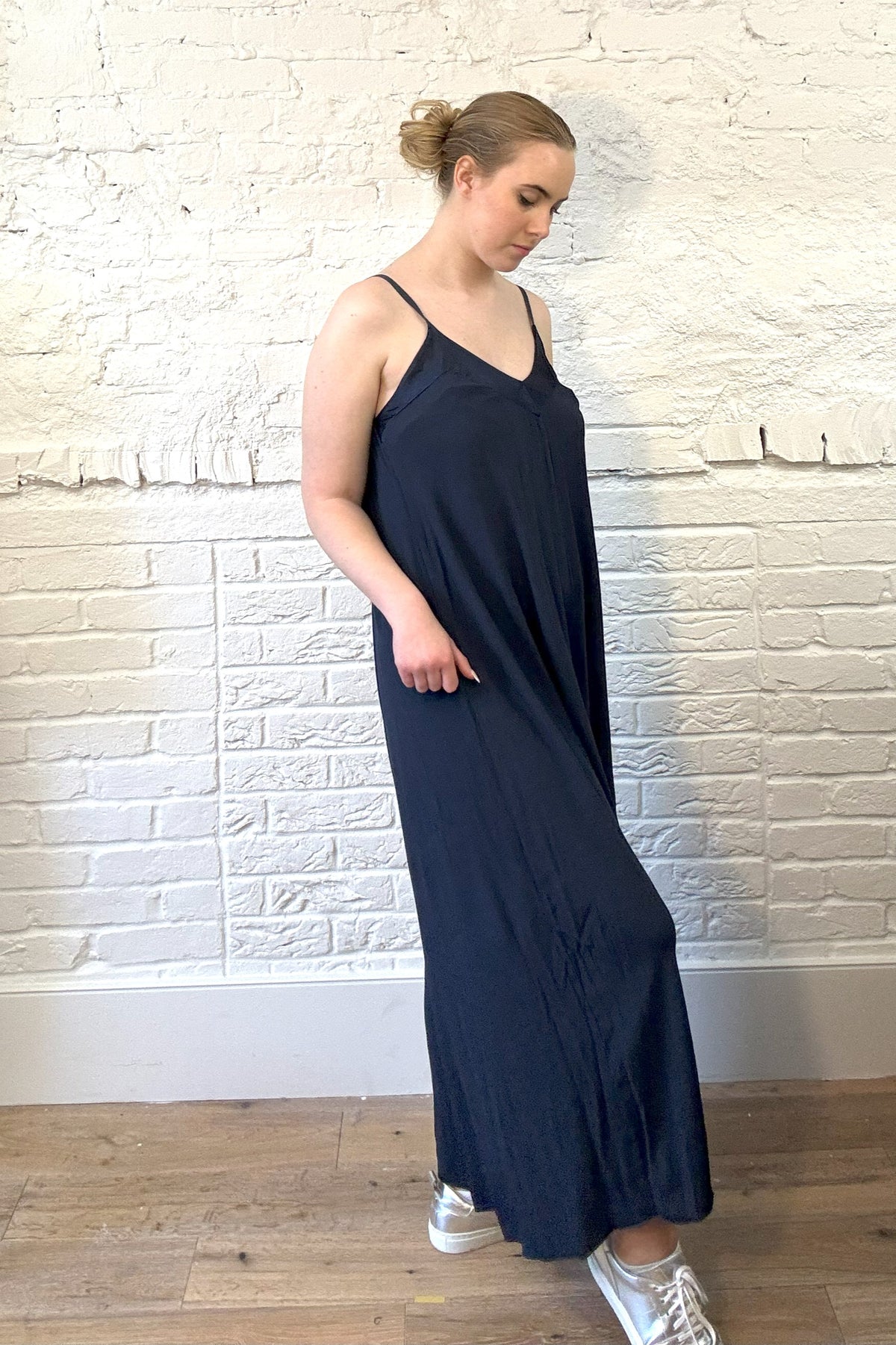 Satin Trim Wide Leg jumpsuit