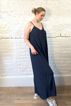 Satin Trim Wide Leg jumpsuit