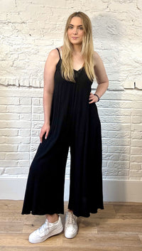 Satin Trim Wide Leg jumpsuit