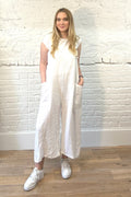 100% Linen Dungarees with Front Pockets