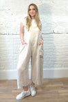 100% Linen Dungarees with Front Pockets