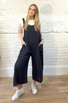 100% Linen Dungarees with Front Pockets