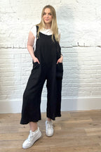 100% Linen Dungarees with Front Pockets