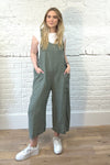 100% Linen Dungarees with Front Pockets