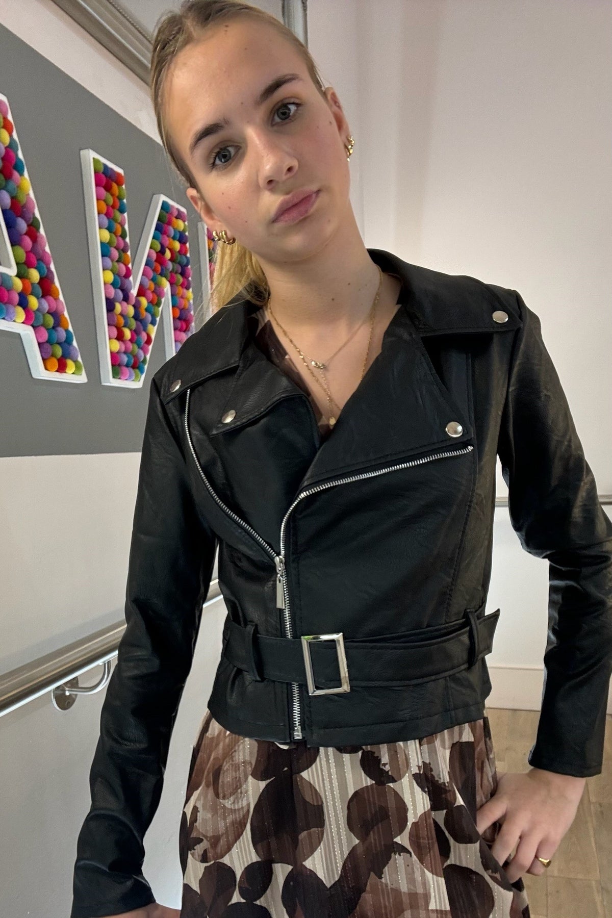 Faux Leather Biker Jacket