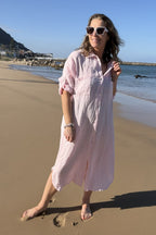 The Yohana Linen Shirt Dress