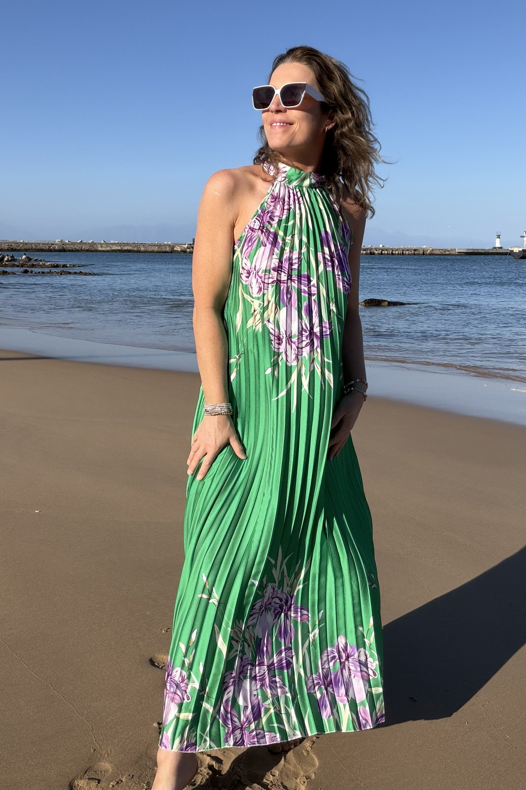 Mina Pleated Maxi Dress