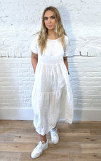 100% Linen Tiered Dress