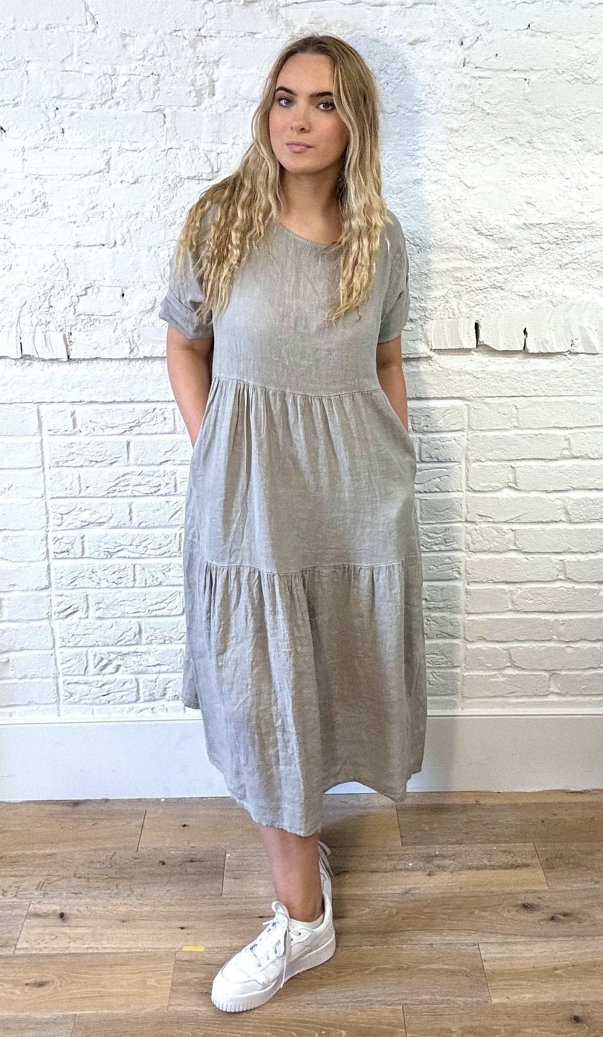 100% Linen Tiered Dress