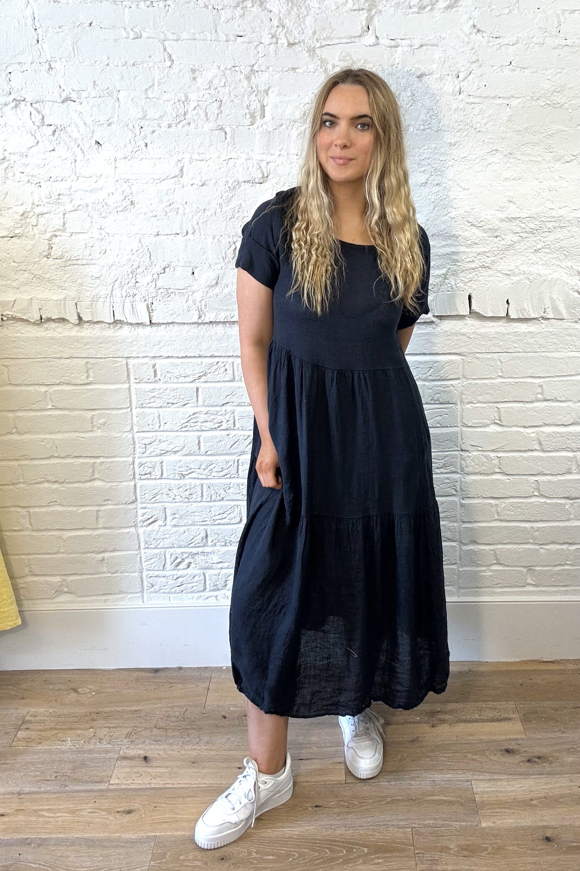 100% Linen Tiered Dress