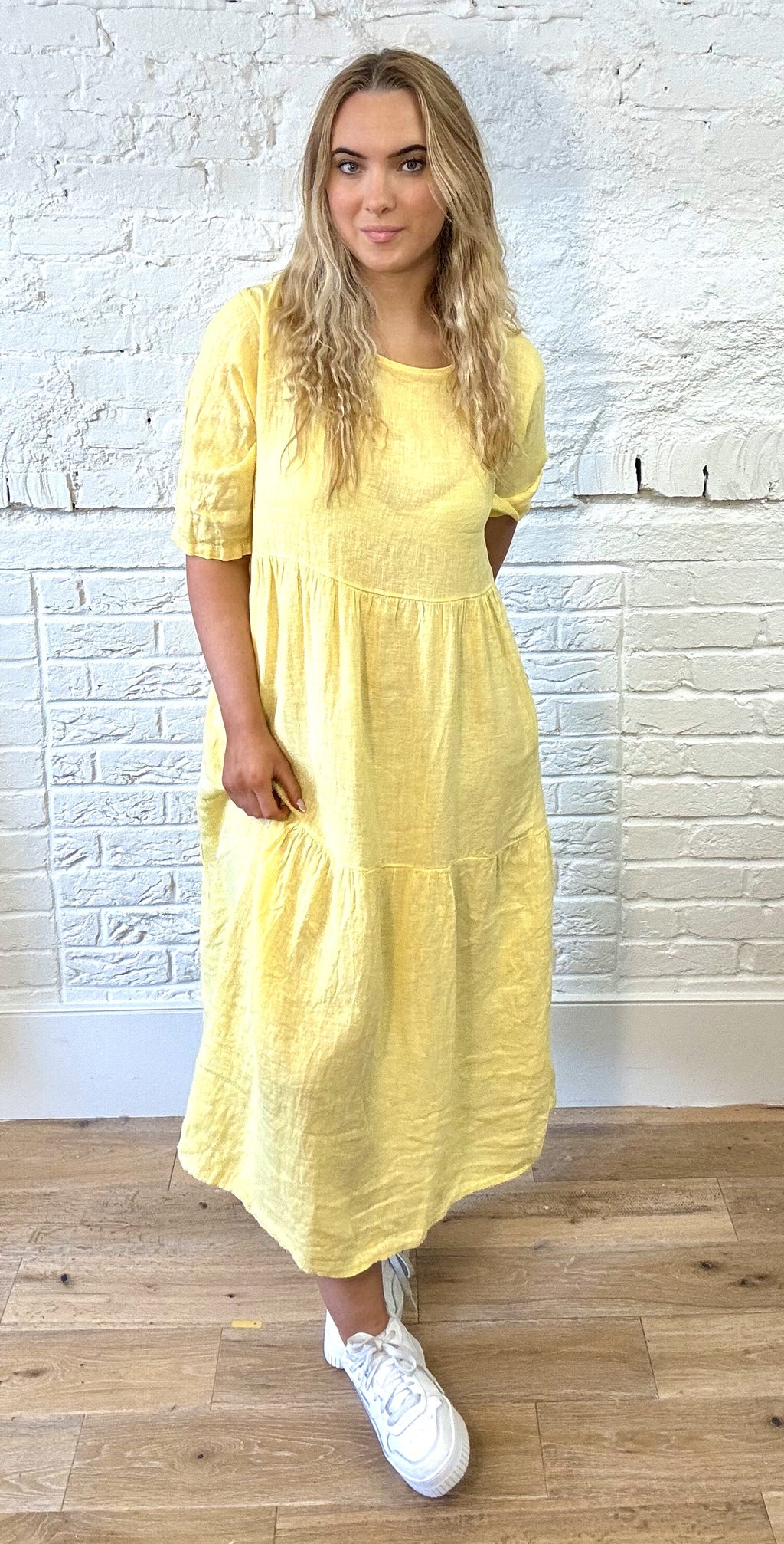 100% Linen Tiered Dress