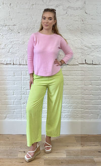 Fine Stripe Wide Leg Trousers