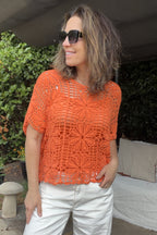 The Allona Double-Layer Crochet Top