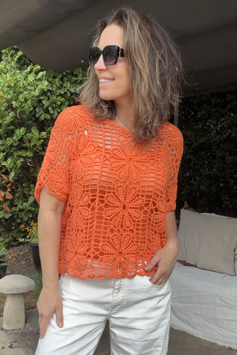 The Allona Double-Layer Crochet Top