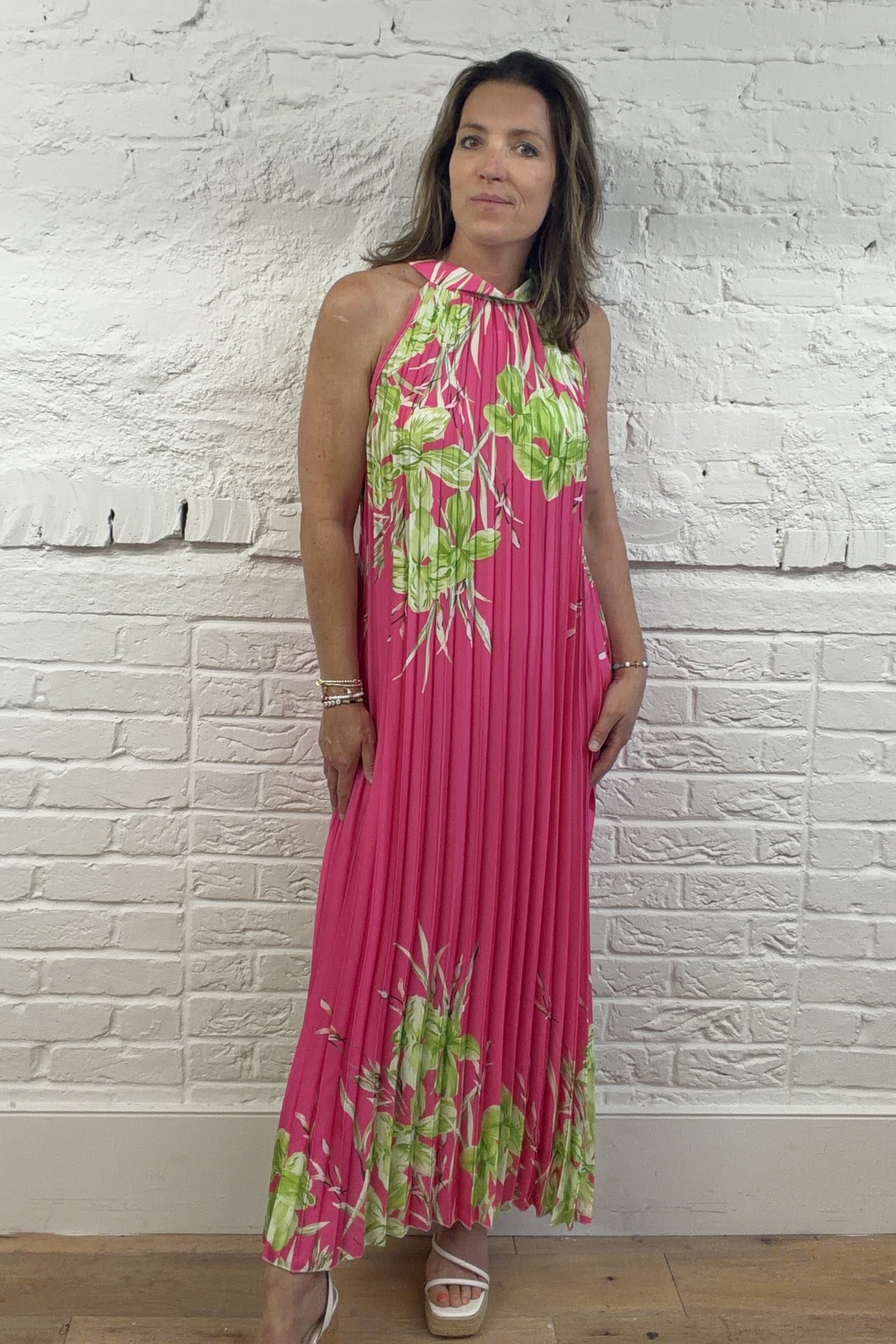 Mina Pleated Maxi Dress