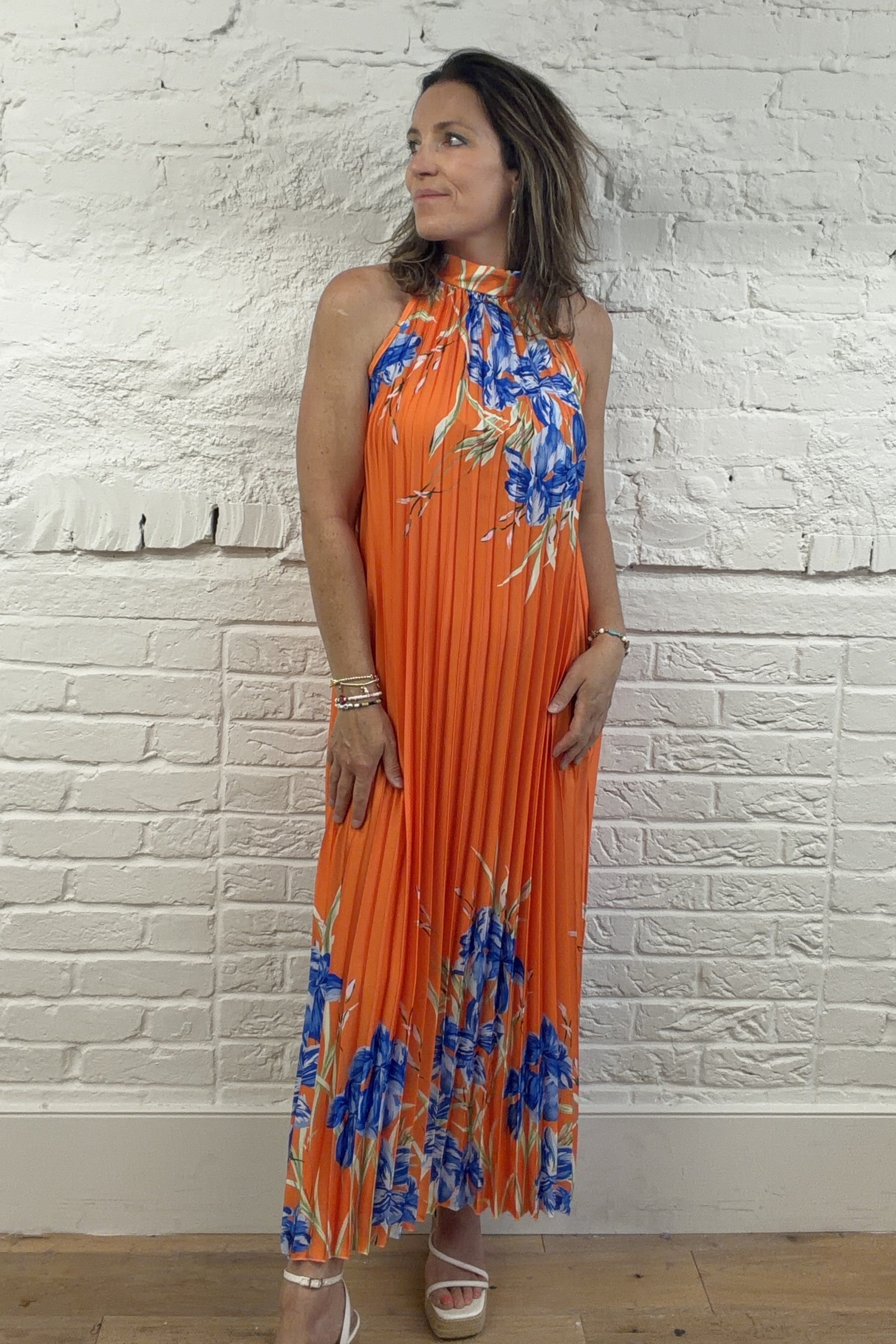 Mina Pleated Maxi Dress