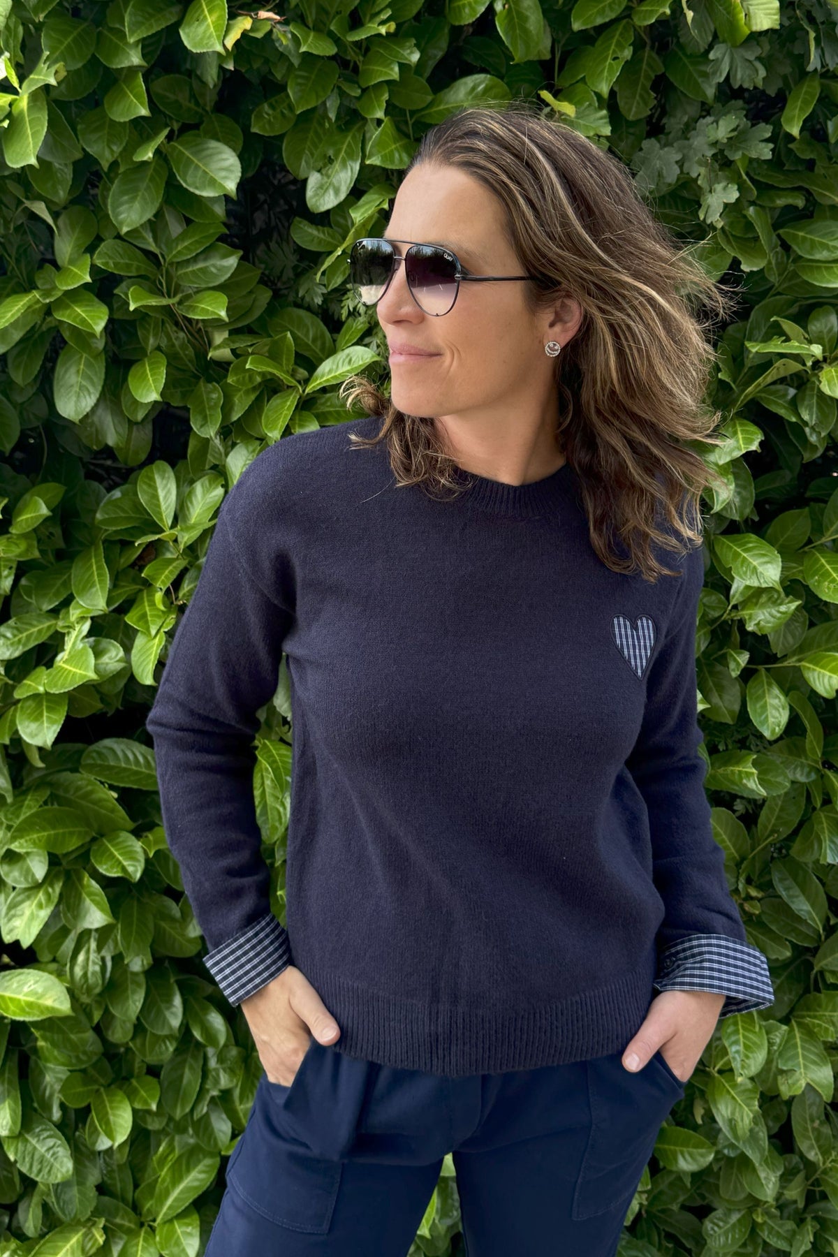 Oxford Heart Sweater