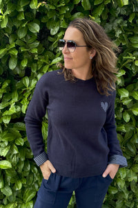 Oxford Heart Sweater